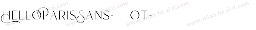 HelloParisSans-常规 ot字体转换